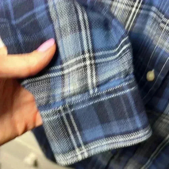 Lauren Ralph Lauren Plaid Button Down Cotton Twill Top Size Small - Picture 5 of 9